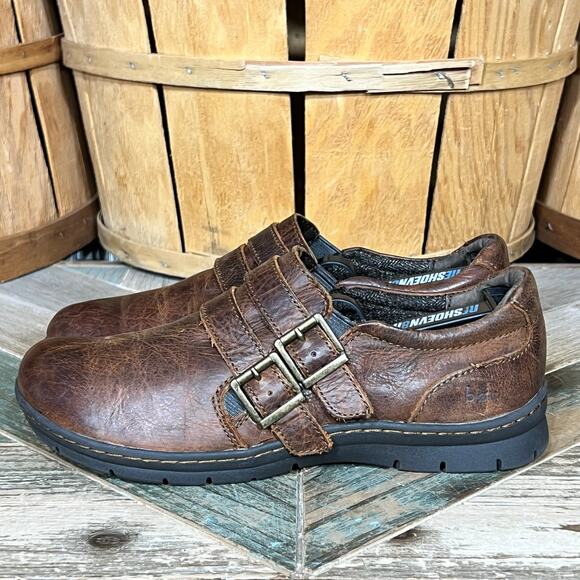 BOC Ocala Monk Strap Brown Leather Double Buckle Slip-On Loafers Womens Size 6.5 - Picture 2 of 12
